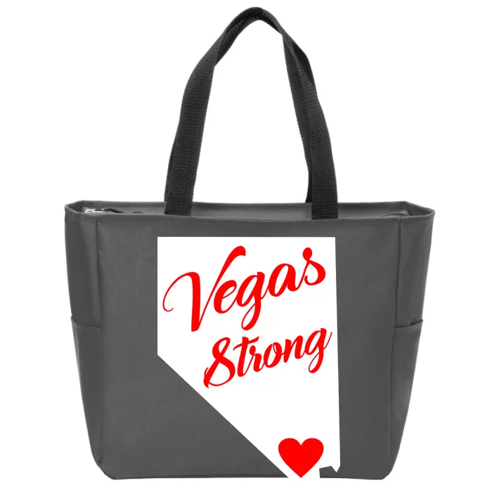 Vegas Strong Nevada Heart Script Zip Tote Bag