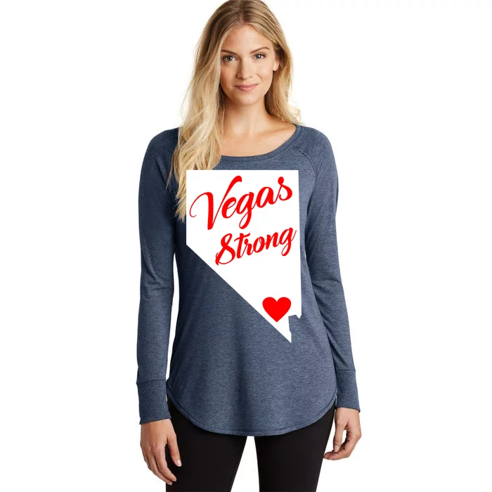 Vegas Strong Nevada Heart Script Women's Perfect Tri Tunic Long Sleeve Shirt