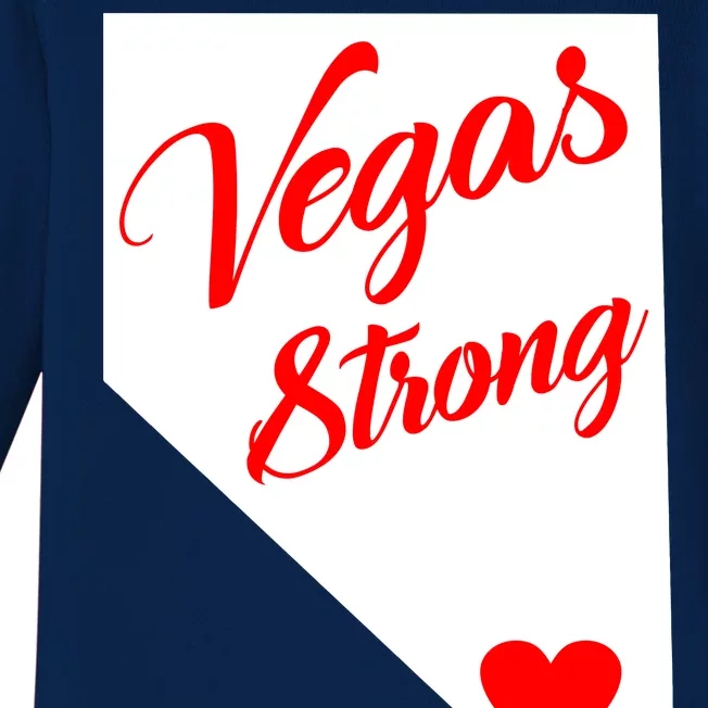 Vegas Strong Nevada Heart Script Baby Long Sleeve Bodysuit