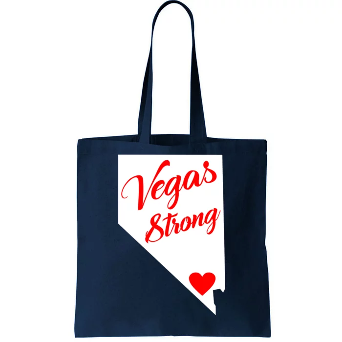 Vegas Strong Nevada Heart Script Tote Bag