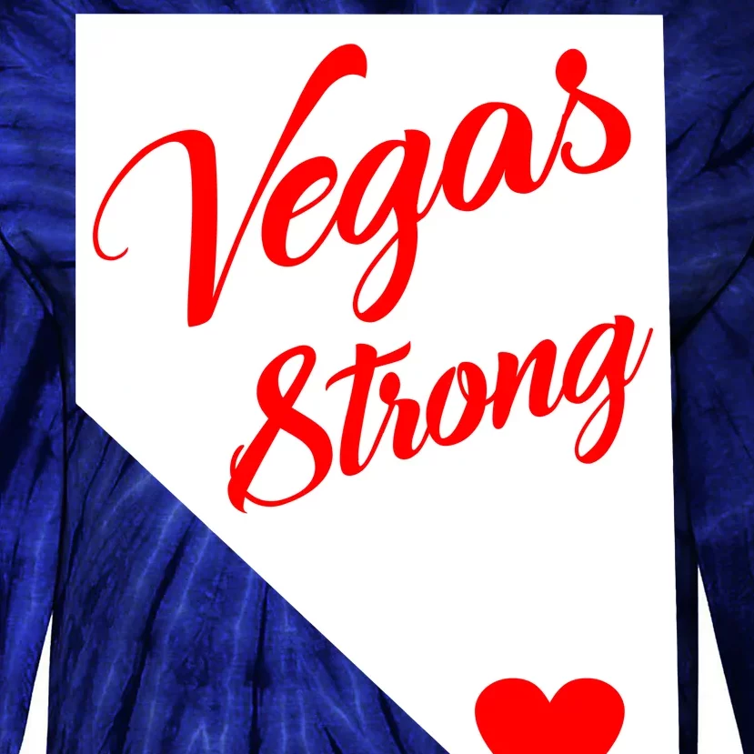 Vegas Strong Nevada Heart Script Tie-Dye Long Sleeve Shirt