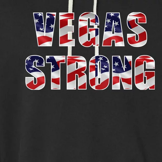 Vegas Strong USA Flag Garment-Dyed Fleece Hoodie