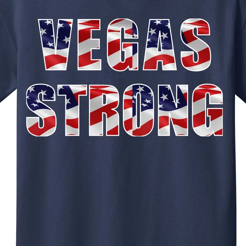 Vegas Strong USA Flag Kids T-Shirt