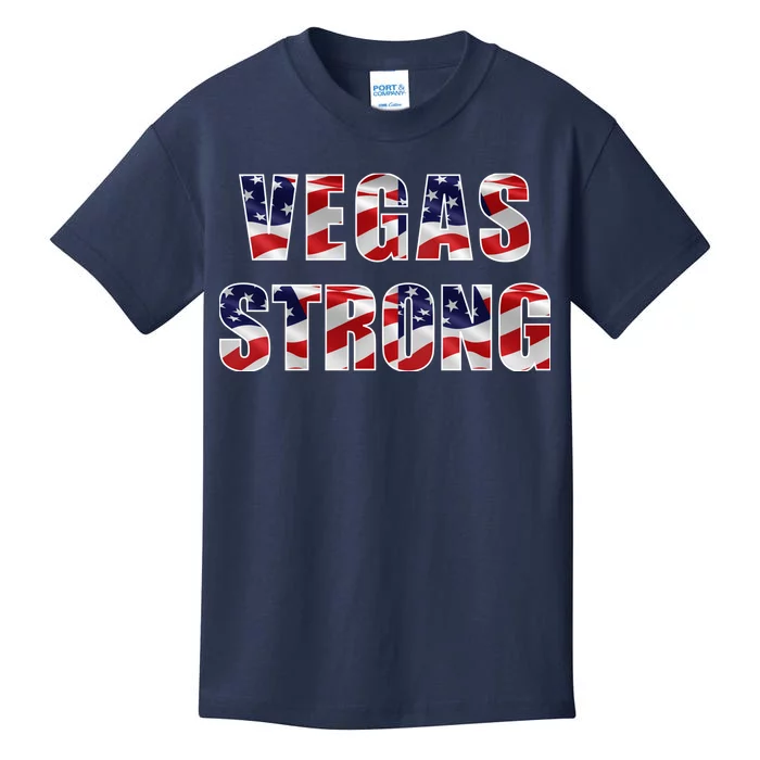 Vegas Strong USA Flag Kids T-Shirt