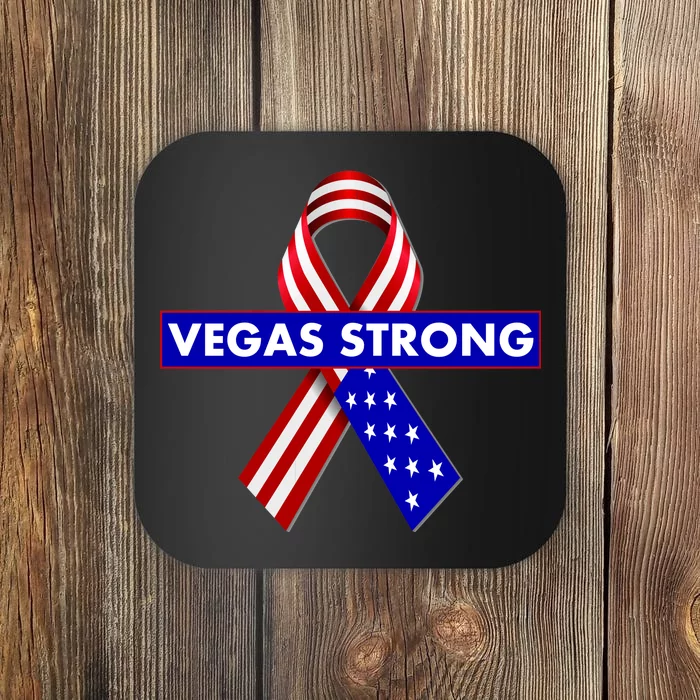 Vegas Strong USA Flag Ribbon Coaster