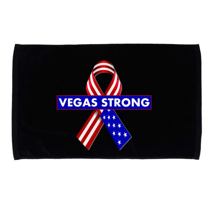 Vegas Strong USA Flag Ribbon Microfiber Hand Towel