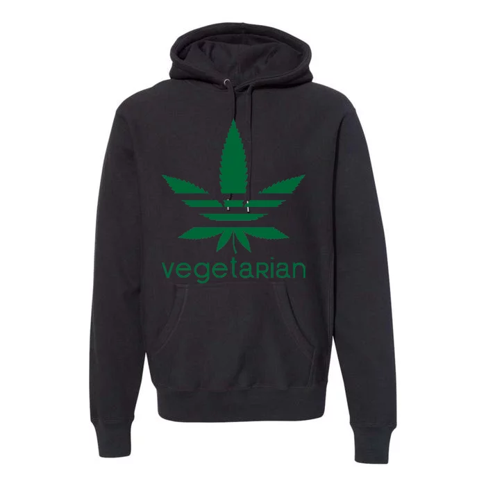 Vegetarian Funny Weed Premium Hoodie