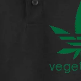 Vegetarian Funny Weed Dry Zone Grid Performance Polo