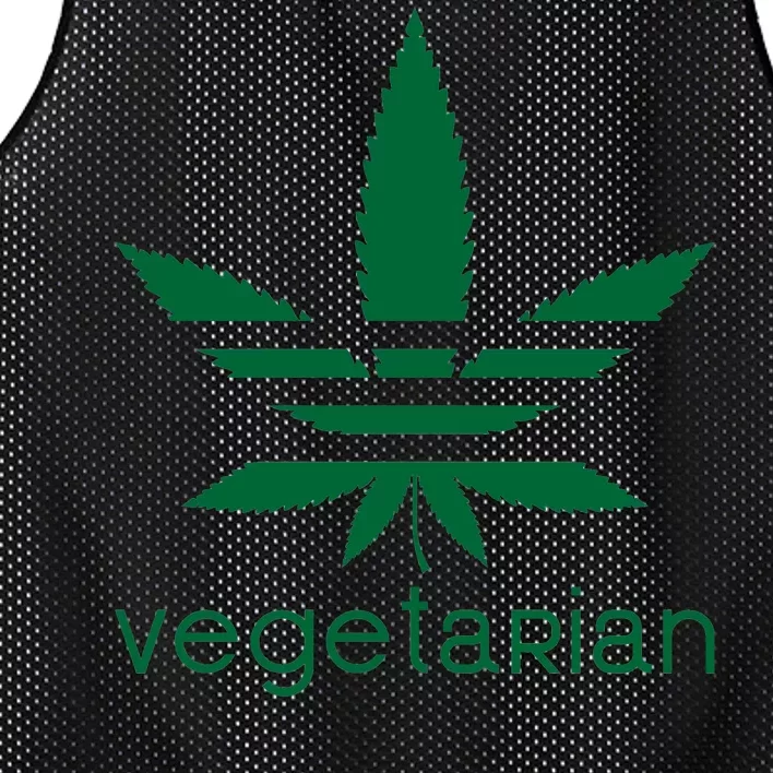 Vegetarian Funny Weed Mesh Reversible Basketball Jersey Tank