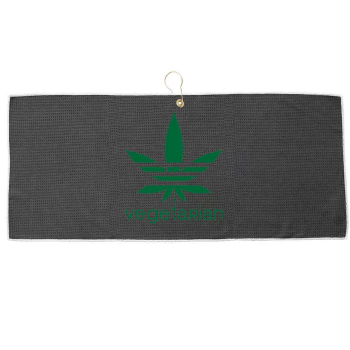 Vegetarian Funny Weed Large Microfiber Waffle Golf Towel