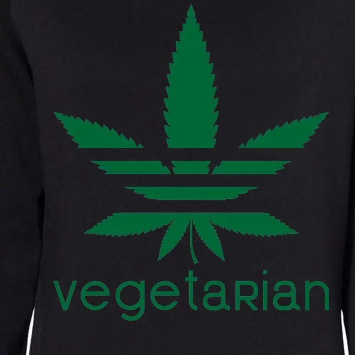 Vegetarian Funny Weed Womens California Wash Sweatshirt