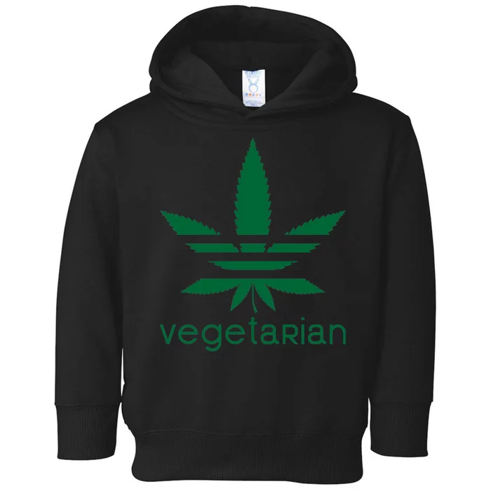 Vegetarian Funny Weed Toddler Hoodie