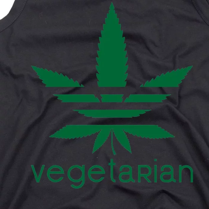 Vegetarian Funny Weed Tank Top