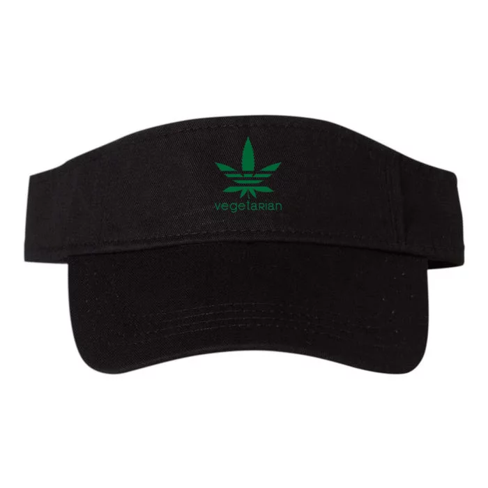 Vegetarian Funny Weed Valucap Bio-Washed Visor