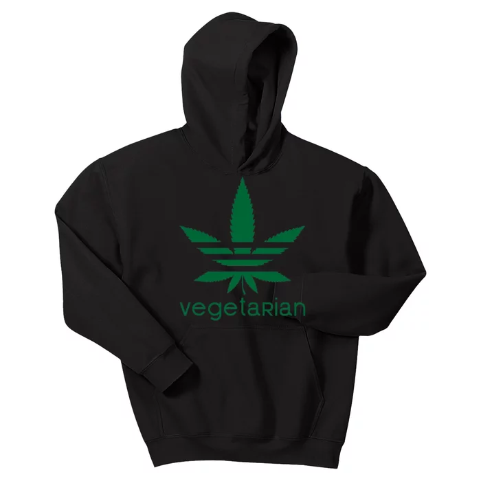 Vegetarian Funny Weed Kids Hoodie