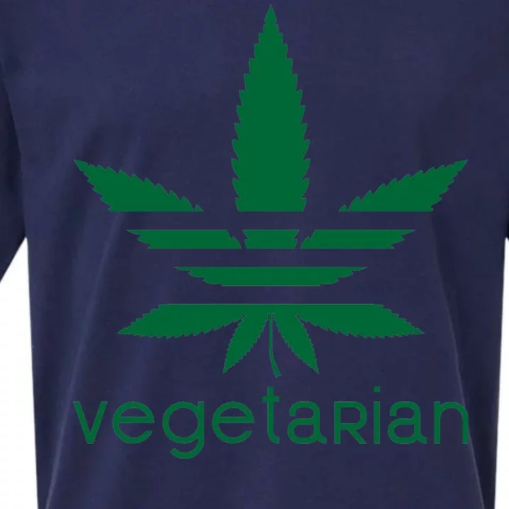 Vegetarian Funny Weed Sueded Cloud Jersey T-Shirt