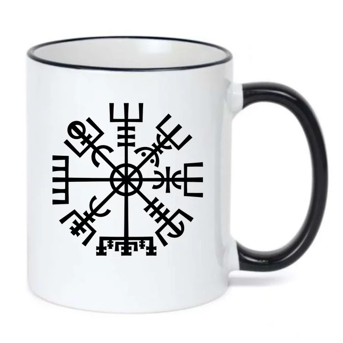 Vegvisir The Magic Navigation Compass of Vikings Black Color Changing Mug