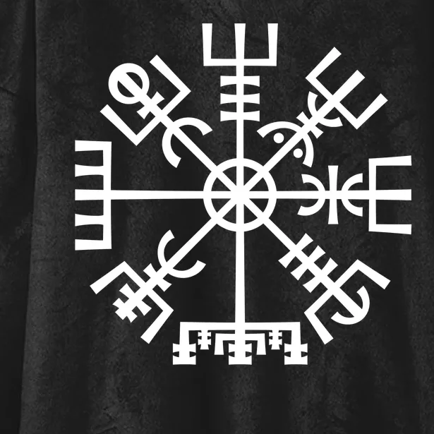 Vegvisir The Magic Navigation Compass of Vikings Hooded Wearable Blanket