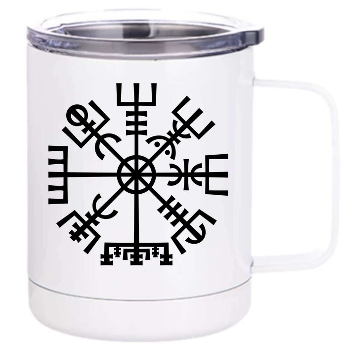 Vegvisir The Magic Navigation Compass of Vikings Front & Back 12oz Stainless Steel Tumbler Cup