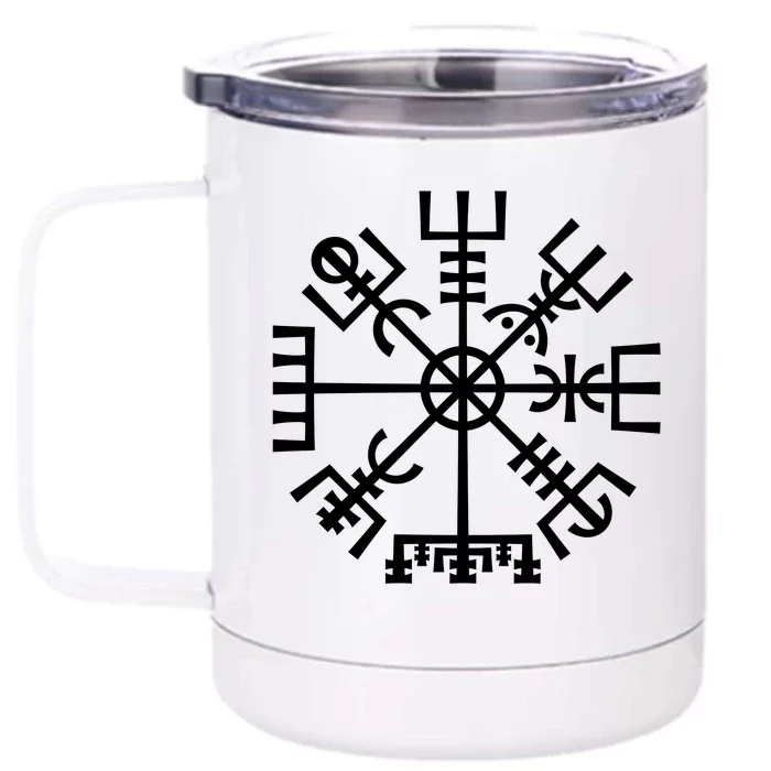 Vegvisir The Magic Navigation Compass of Vikings Front & Back 12oz Stainless Steel Tumbler Cup