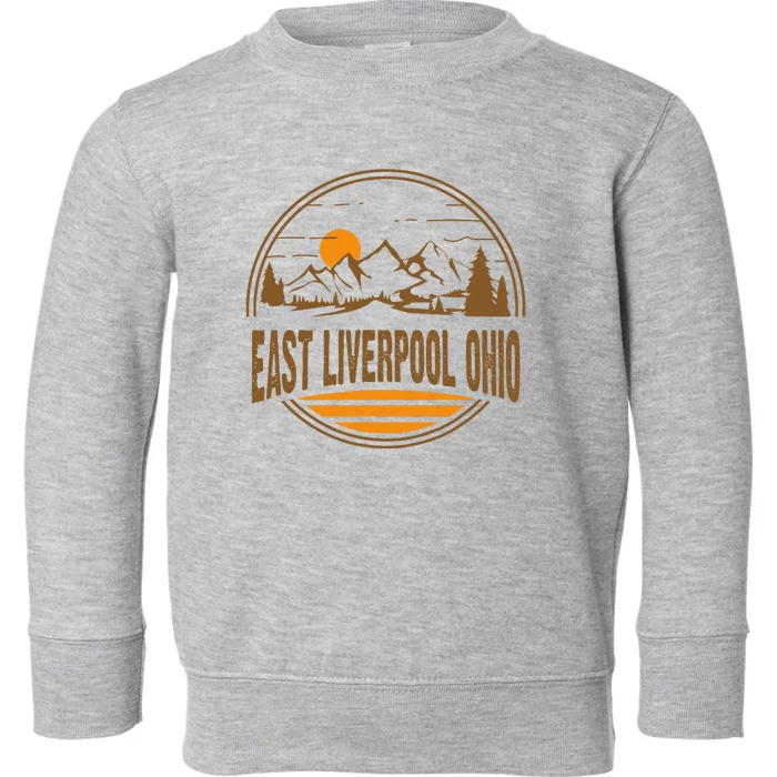 Vintage East Liverpool Ohio Mountain Hiking Souvenir Toddler Sweatshirt