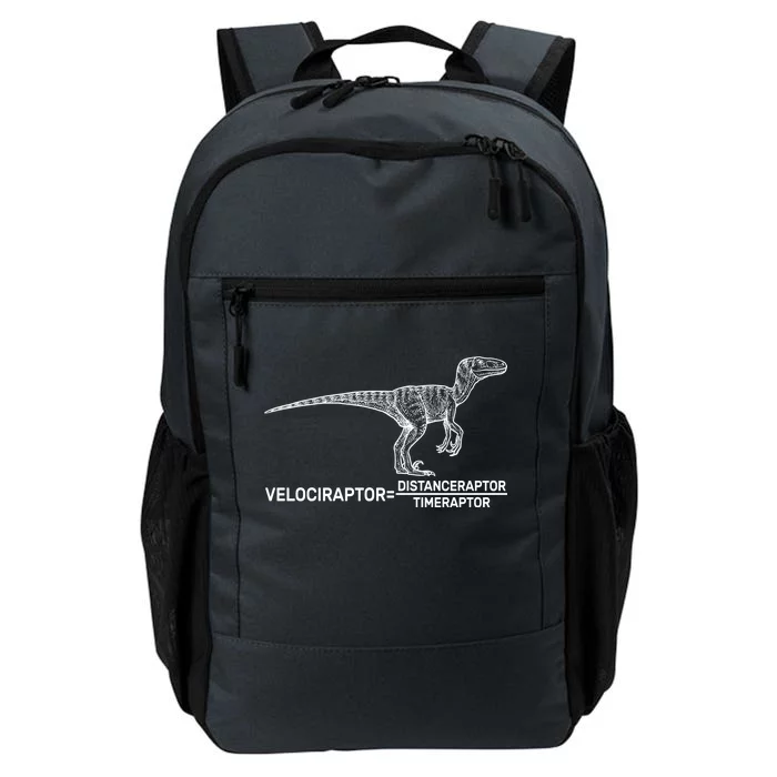 Velociraptor Equals Distanceraptor Timeraptor Daily Commute Backpack