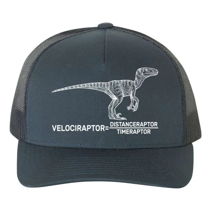 Velociraptor Equals Distanceraptor Timeraptor Yupoong Adult 5-Panel Trucker Hat