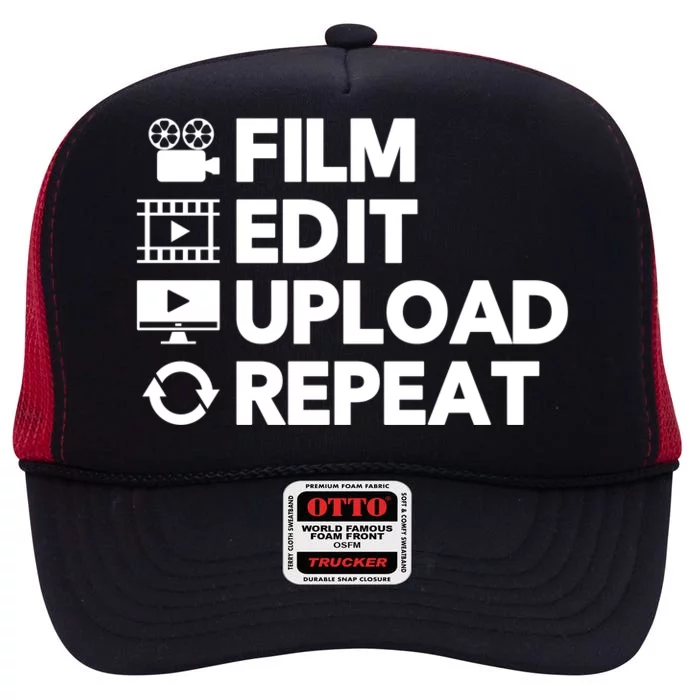 Video Editing Meaningful Gift Film Making Gift For Video Editor High Crown Mesh Trucker Hat