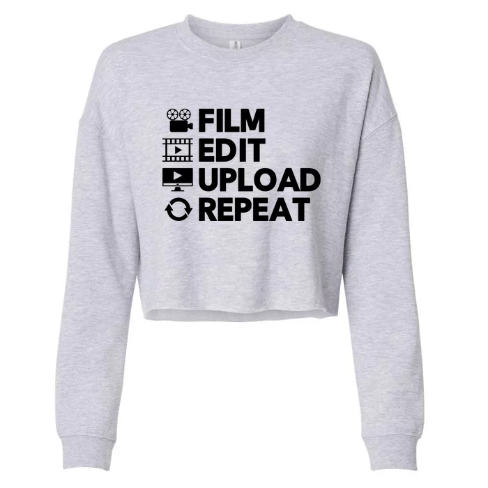 Video Editing Meaningful Gift Film Making Gift For Video Editor Cropped Pullover Crew