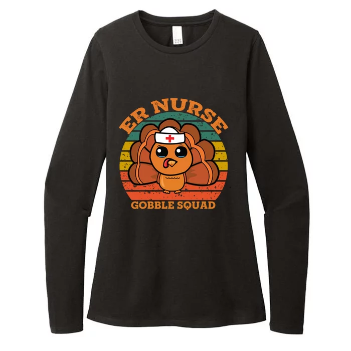 Vintage Er Nurse Gobble Squad Funny Turkey Thanksgiving Day Gift Womens CVC Long Sleeve Shirt