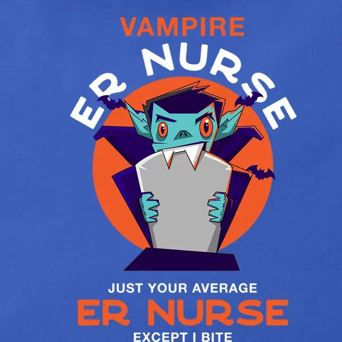 Vampire Er Nurse Halloween Emergency Nurse Scary Gift Zip Tote Bag