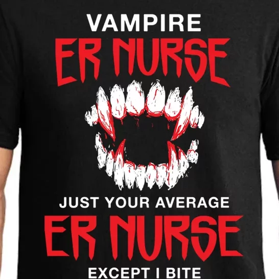 Vampire Er Nurse Halloween Emergency Nurse Scary Gift Pajama Set