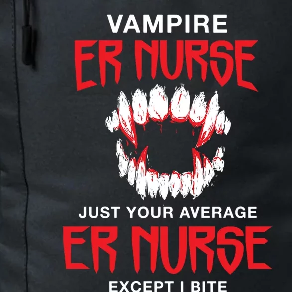 Vampire Er Nurse Halloween Emergency Nurse Scary Gift Daily Commute Backpack