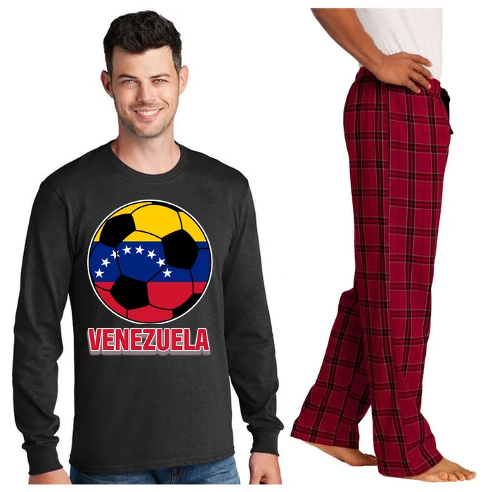 Venezuela Flag Soccer Jersey Long Sleeve Pajama Set