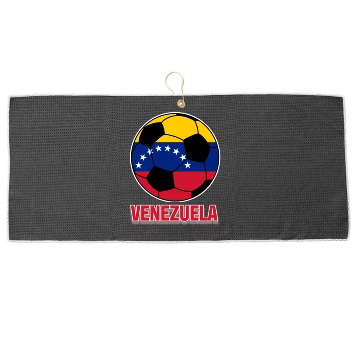 Venezuela Flag Soccer Jersey Large Microfiber Waffle Golf Towel