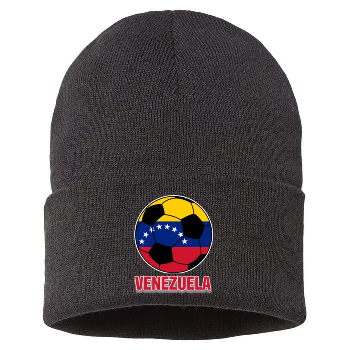 Venezuela Flag Soccer Jersey Sustainable Knit Beanie