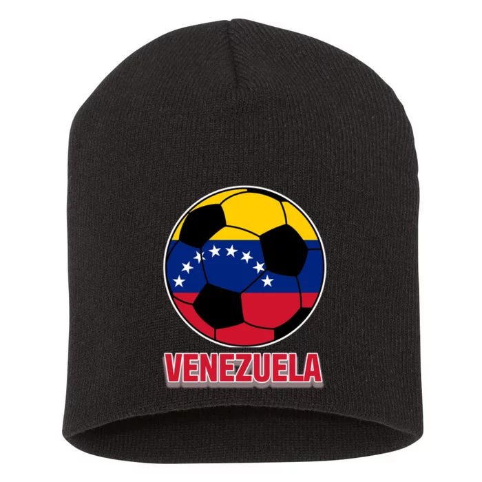 Venezuela Flag Soccer Jersey Short Acrylic Beanie