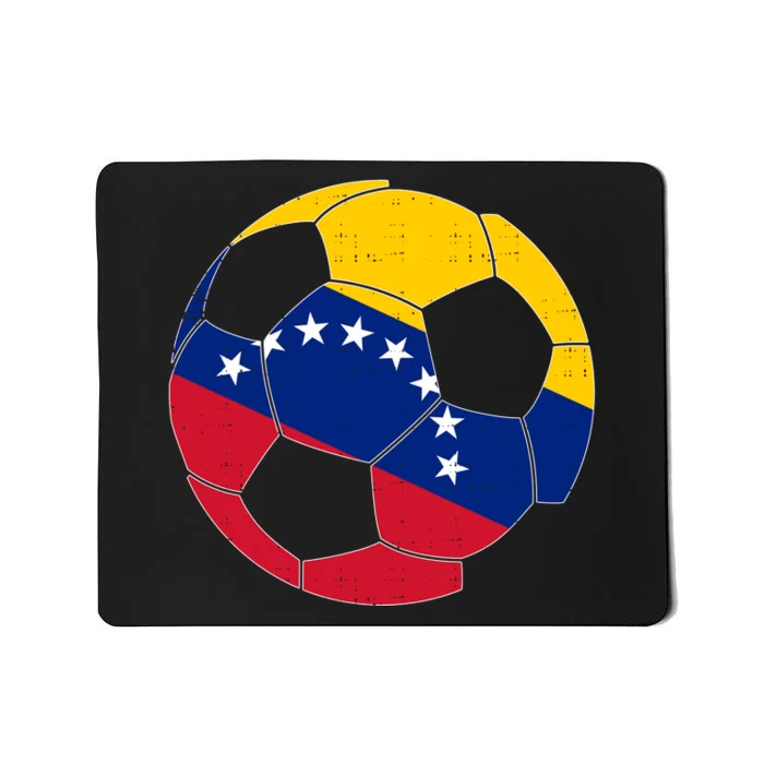 Venezuela Soccer Ball Flag Vintage Mousepad