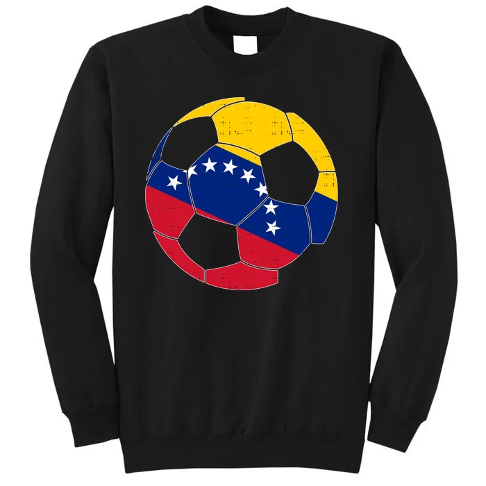 Venezuela Soccer Ball Flag Vintage Tall Sweatshirt