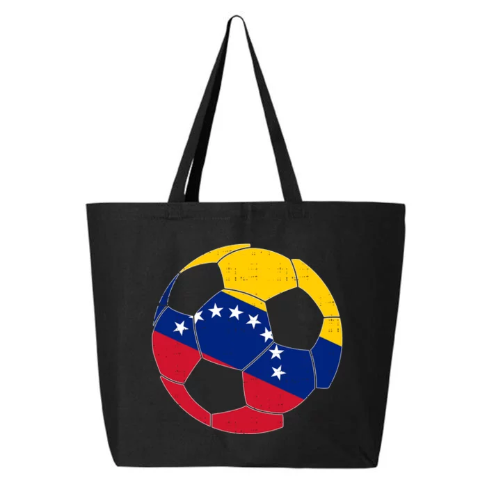 Venezuela Soccer Ball Flag Vintage 25L Jumbo Tote