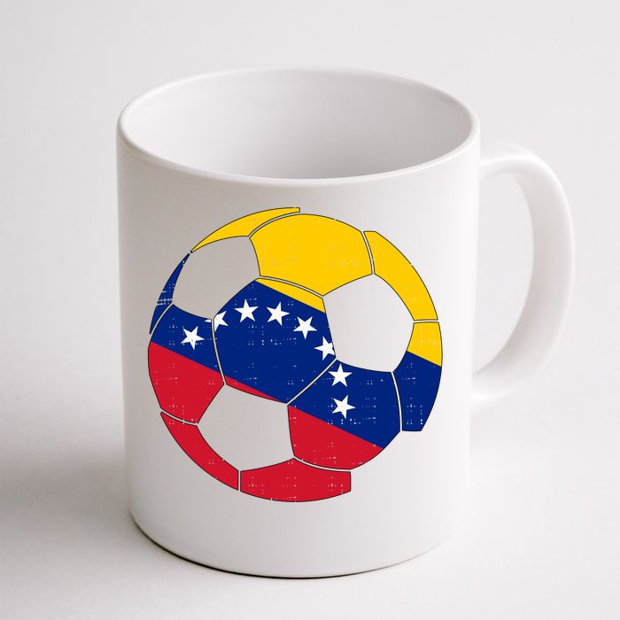 Venezuela Soccer Ball Flag Vintage Front & Back Coffee Mug