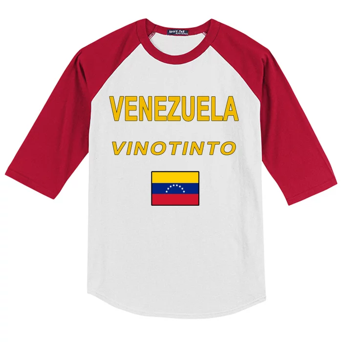 Venezuela Vinotinto Seven Stars Flag Kids Colorblock Raglan Jersey