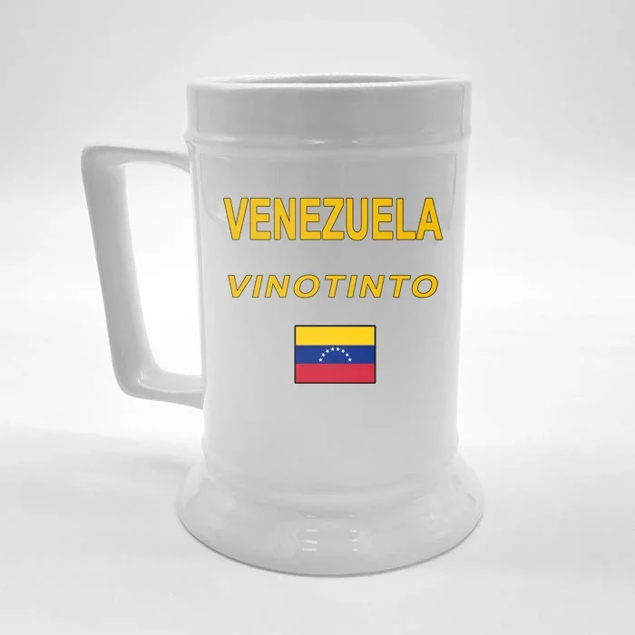 Venezuela Vinotinto Seven Stars Flag Front & Back Beer Stein