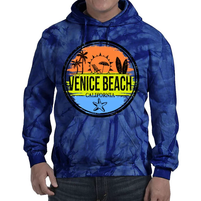 Venice Beach Retro Circle Tie Dye Hoodie