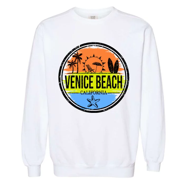 Venice Beach Retro Circle Garment-Dyed Sweatshirt