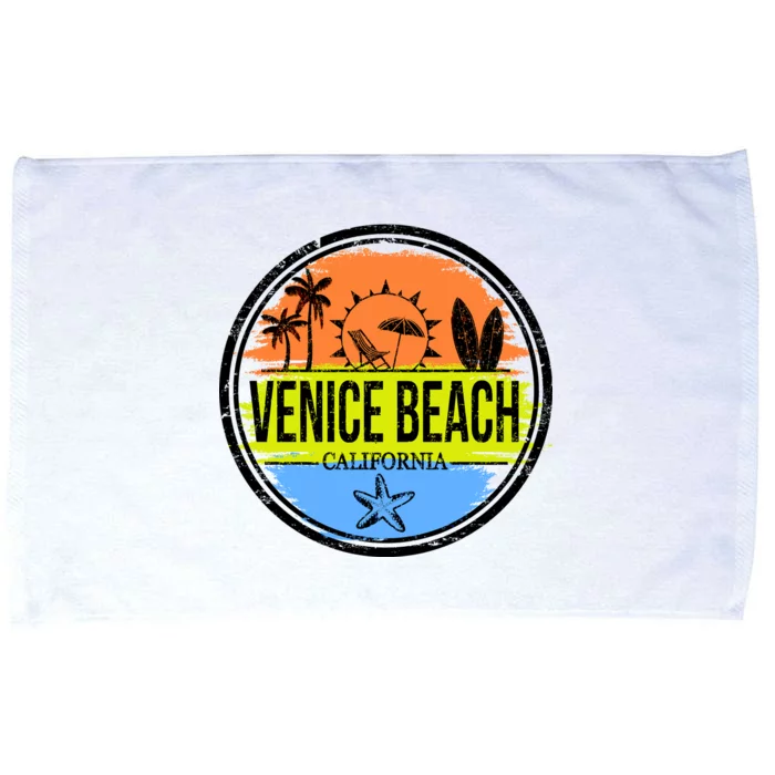 Venice Beach Retro Circle Microfiber Hand Towel