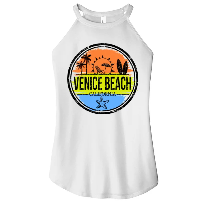 Venice Beach Retro Circle Women’s Perfect Tri Rocker Tank