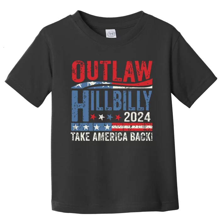 Vintage Elections Outlaw Hillbilly Us Flag Toddler T-Shirt