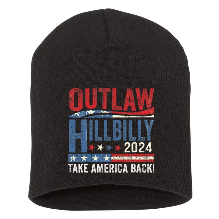 Vintage Elections Outlaw Hillbilly Take America Back Gift Short Acrylic Beanie