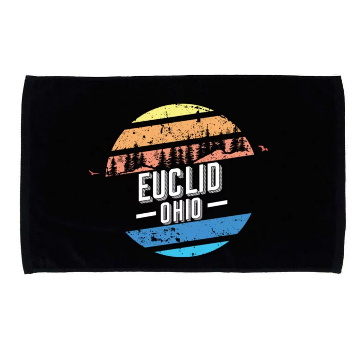 Vintage Euclid Ohio Sunset Souvenir Print Gift Microfiber Hand Towel